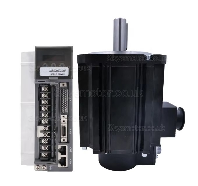 2.0KW AC Servo Motor Kit 130JASM520220K-17B+JASD20002-20B 9.55N.m 220V 2000RPM 10.2A with JASD20002-20B Servo Driver